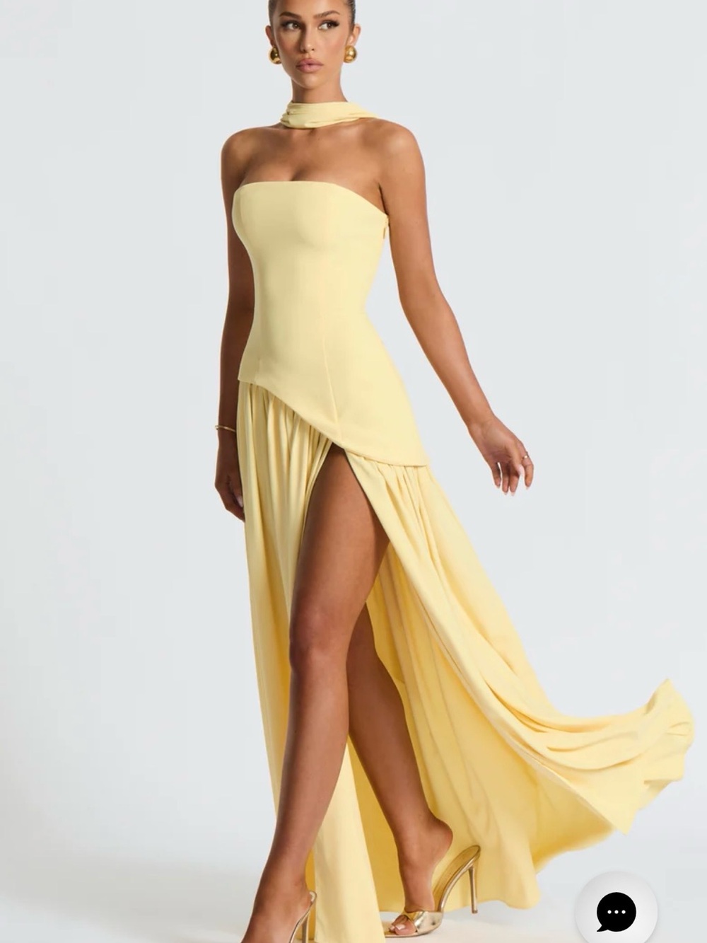 Babyboo Maliyah maxi dress -Lemon - Picture 2 of 6